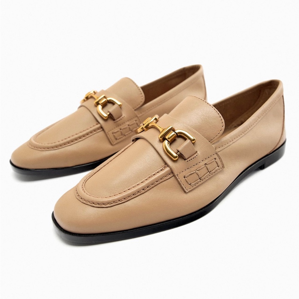 Zara leather loafers